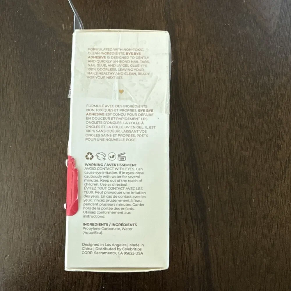 Bye Bye Adhesive™ | Press-On Nail Remover | Odorless, Non-toxic, Gentle | 30m...
